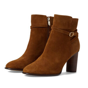 DRAPER JAMES Women's Tegan Ankle Boot Size 7.5 Cognac Brown Leather NWOB